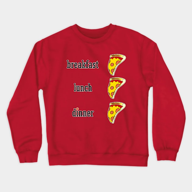 Pizza Obsession Crewneck Sweatshirt by DitzyDonutsDesigns